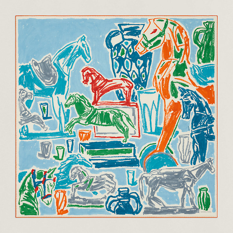 Chevaux de la Collection scarf 100 | Hermès Saudi Arabia